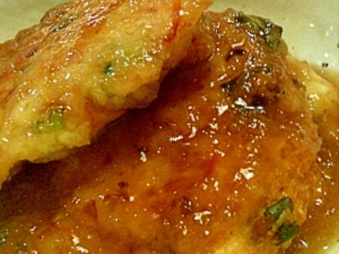 とっても簡単 山芋のフワフワ揚げ みぞれあんかけ